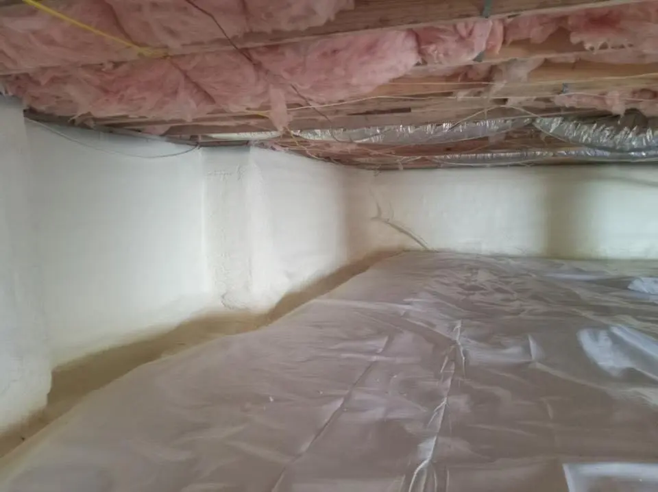 Crawl space encapsulation with closed-cell spray foam for Roof Maintenance in Tinton Falls